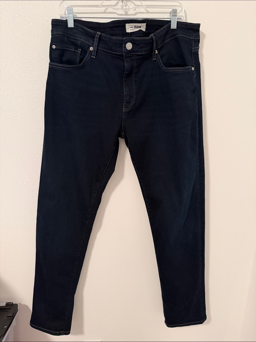 Men's Slim Dark Blue Jeans 36x30